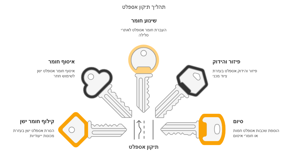 תהליך תיקון אספלט