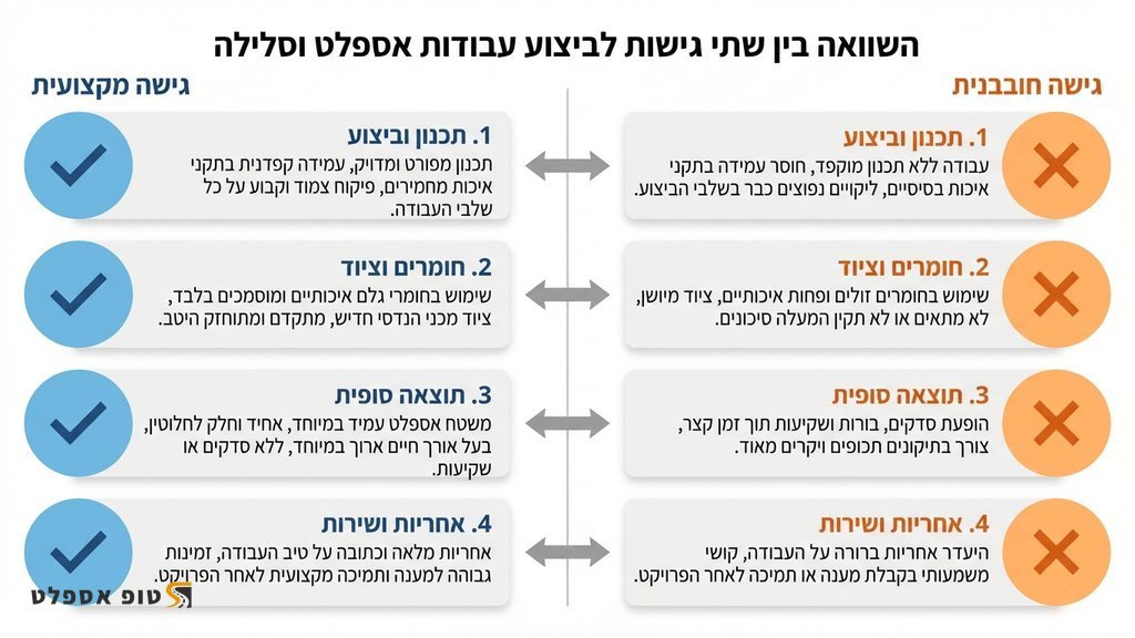נוצר על ידי מודל בינה מלאכותית Gemini Pro קבלן אספלט מקצועי בוחן תוכניות הנדסיות בשטח