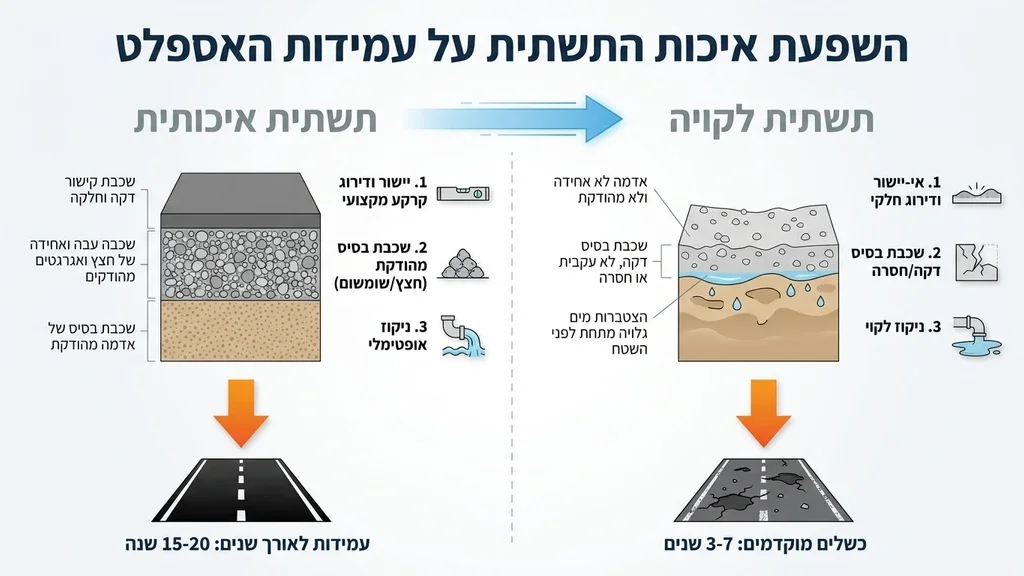 נוצר על ידי מודל בינה מלאכותית Gemini Pro עבודות תשתית והכנת קרקע לפני סלילה