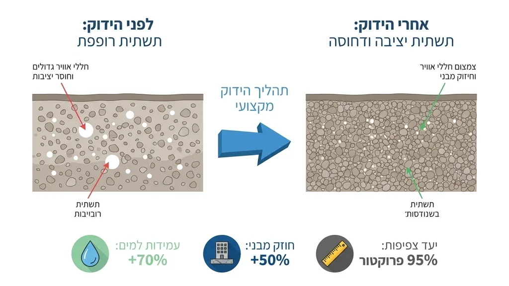 נוצר על ידי מודל בינה מלאכותית Gemini Pro מכבש כבד מהדק מצעים כהכנה לסלילת חניון