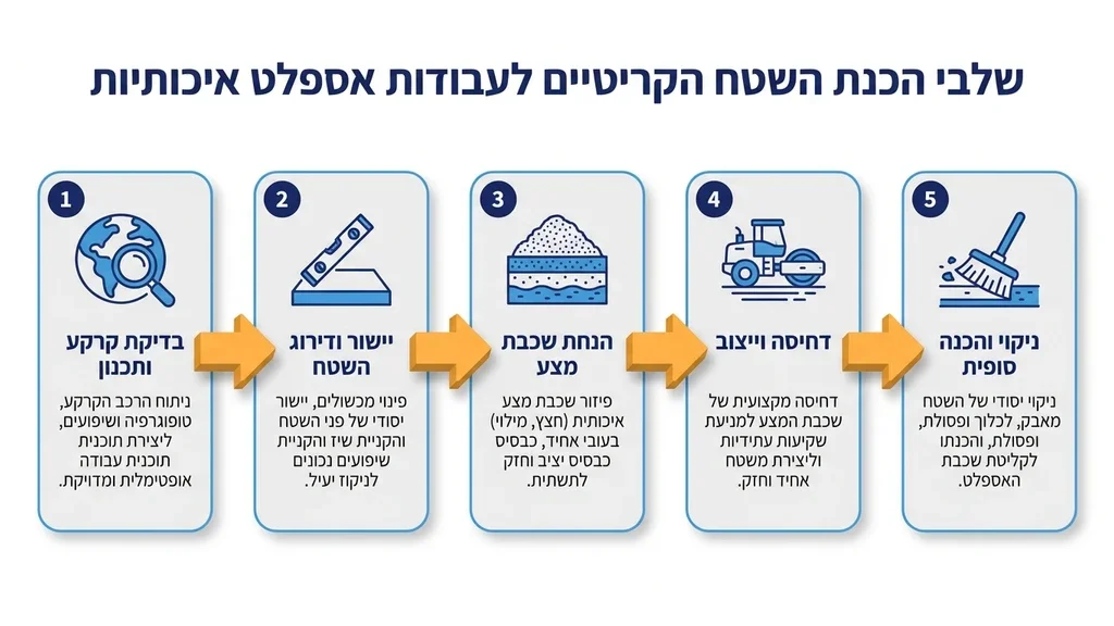 נוצר על ידי מודל בינה מלאכותית Gemini Pro עבודות הכנה וסלילה של קבלן אספלט בצפון