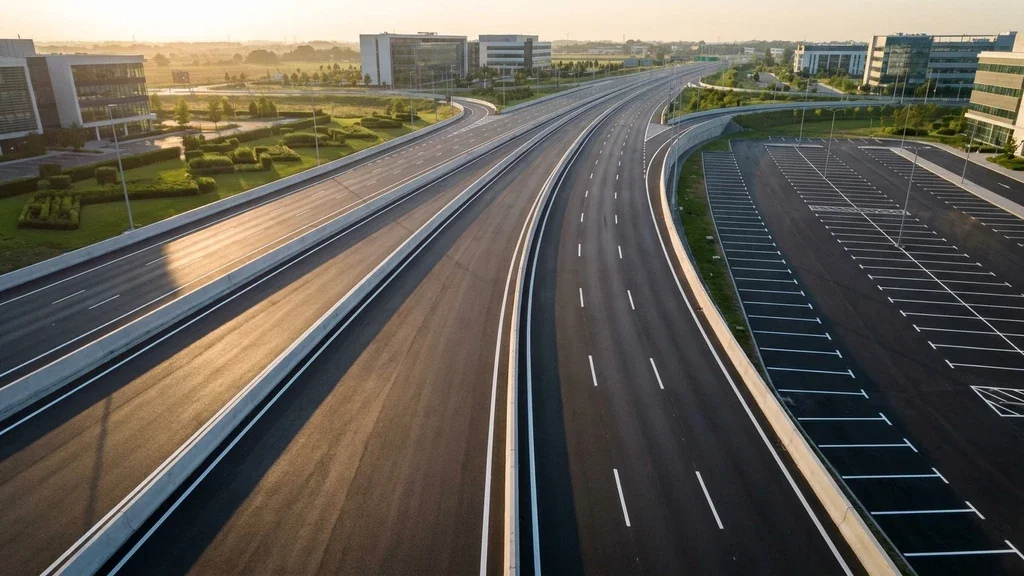 פרויקט סלילת כבישים וחניות מוגמר ברמה גבוהה