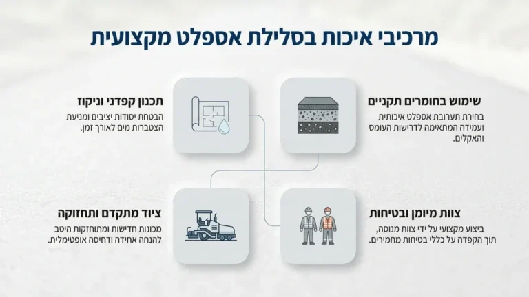 צוות מקצועי מבצע עבודות אספלט בשטח