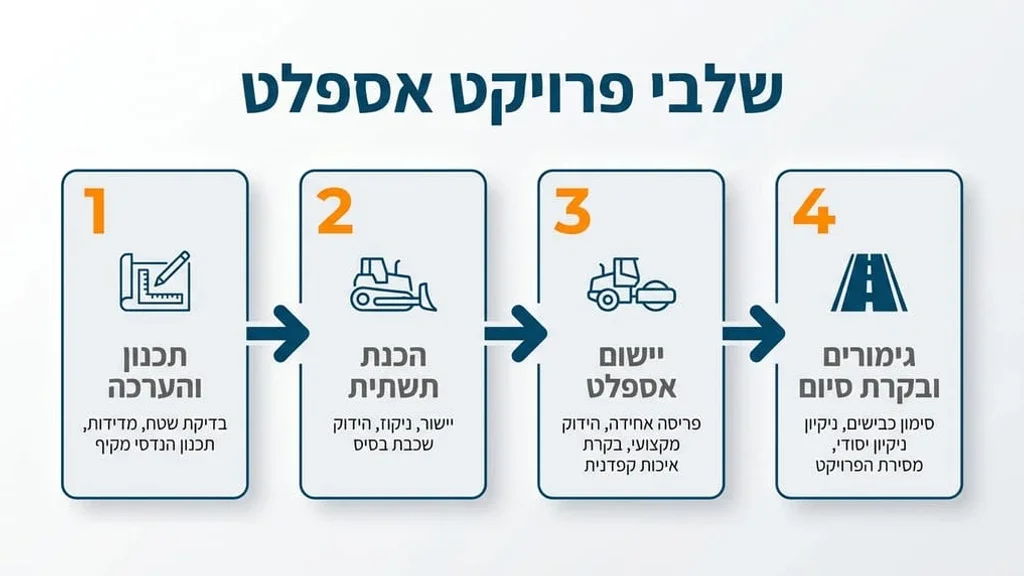 תוכניות הנדסיות ומסמכי מכרז לעבודות סלילה