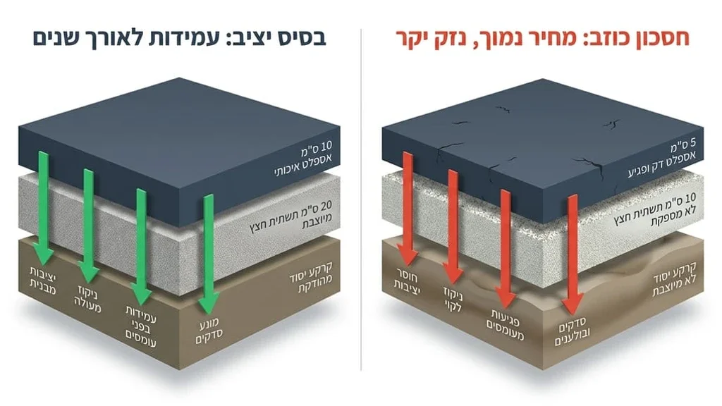 עבודות הכנת תשתית לקראת סלילת אספלט